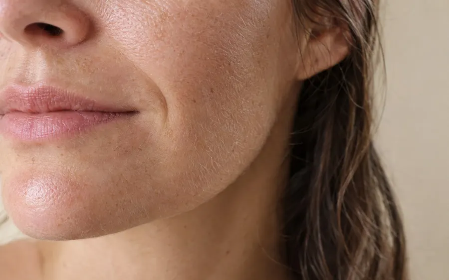 Marionette lines, shown on the face