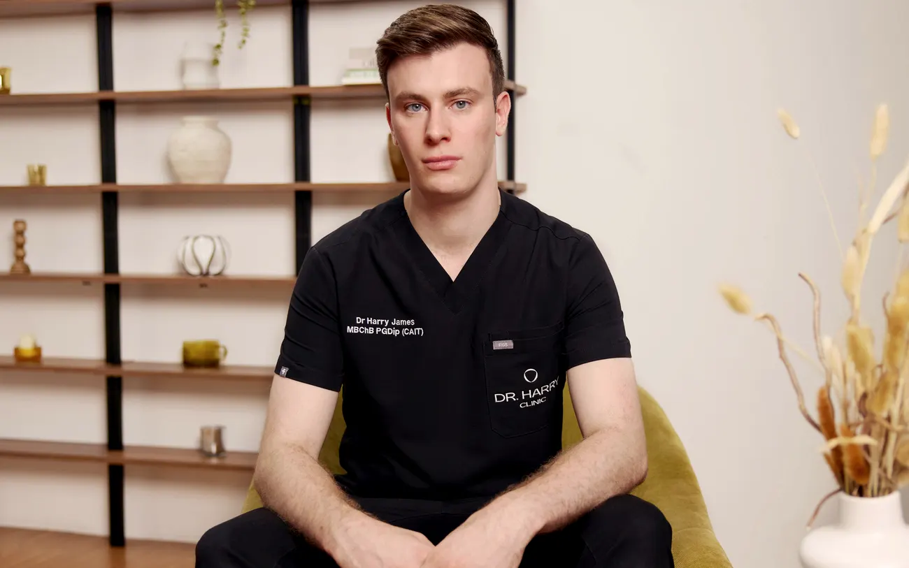 Dr Harry James in the consultation room