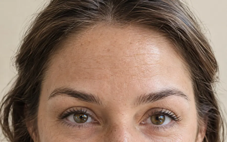 Forehead lines, shown on the face