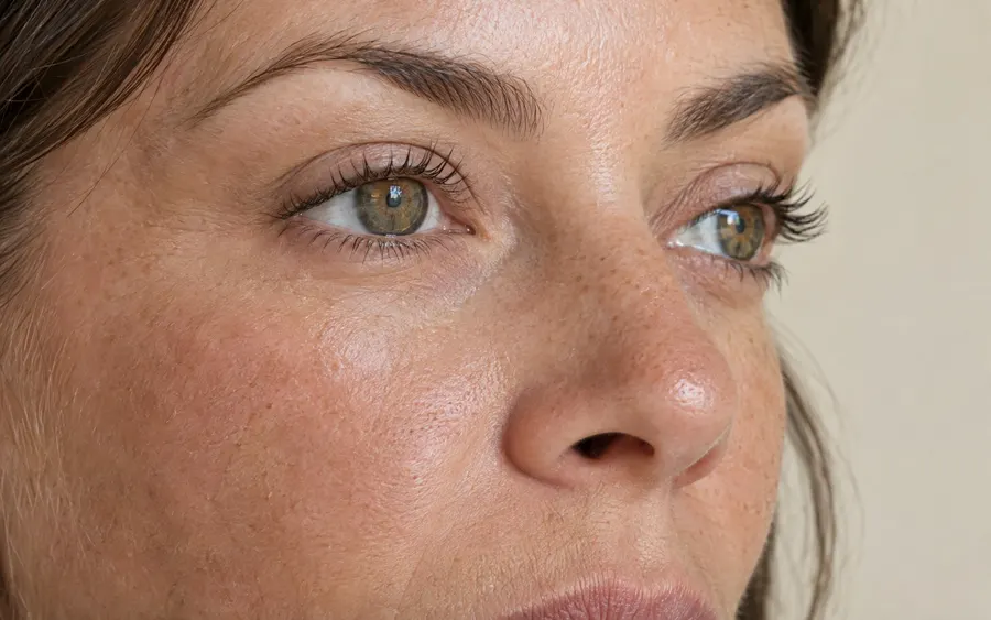 Smoker's lines, shown on the face